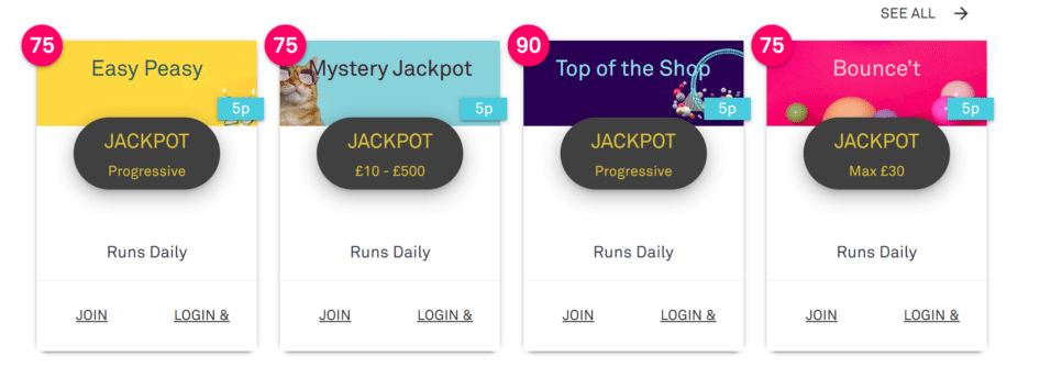 Pink Ribbon Bingo Progressive Jackpots